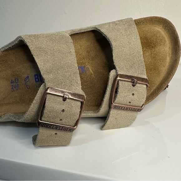 Birkenstock Taupe Suede Buckle Sandals main image 9